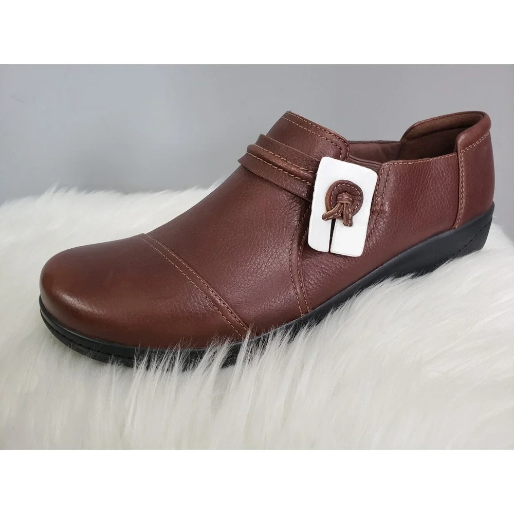 NEW WITHOUT BOX SIZE 12 Clarks ‎ Cheyn Madi Brown Tan Tumbleweed loafer slip on